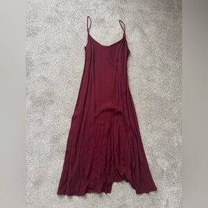 Reformation Deep Red Midi Dress